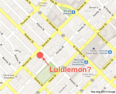 lululemon near me google maps